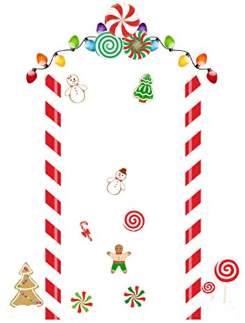 KONTONTY 1set Christmas Door Decorations Festive Xmas Window Clings Fireplace Stickers for Holiday Party Supplies Safe Material for Schools Celebrations