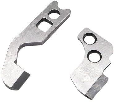 Xiciki 1 Satz Obermesser und Untermesser für W6 454d Messer, Viele Overlock Nähmaschinen von für W6 (454D N444) Kompatibel mit für Janome, Privileg, Elna 788127007 788013009