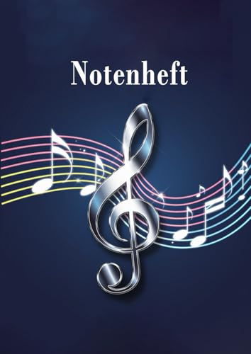 Notenheft A4 – Mit 106 Seiten 12 Notensystemen pro Seite | Für Musiker, Komponisten, Lehrer & die Schule: Leeres Notenbuch, blanko Notenblätter, großzügiger Stave Abstand, robustes mattes Cover