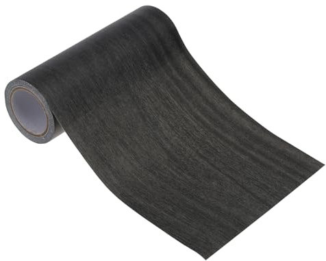 PATIKIL 150mmx4,57m Klebefolie Holzoptik Bordüre Selbstklebend Reparatur Klebeband Holzoptik Klebetapete, Ebenholz Holzfolie Selbstklebend Möbelfolie Holzoptik Tapete für Böden Tisch Wand