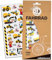 Farbviereck Fahrrad Aufkleber Junge - Bagger und Baufahrzeuge Roller - Helm - Geschenk - Geburtstag tolle Fahrradaufkleber und Sticker für Jungs | R0023