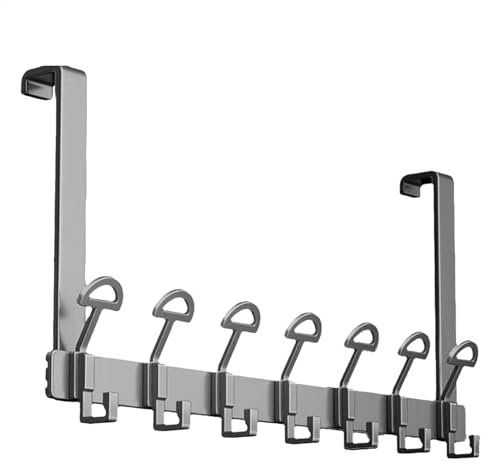 Over Door Hanger - Door Hanger Bracket | Heavy Duty Door Hooks | Over Door Hangers | Coat Hooks | Kitchen Hanger Clothes | Bracket with Rounded Top for Living Room, Bathroom, Bedroom