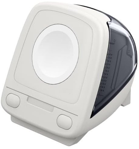 Spigen Classci C1 Supporto di Ricarica Compatibile con Apple Watch Ultra 2/1 e Serie 10/9/8/7/SE2/SE/6/5/4/3/2/1 (Caricabatterie non incluso) - Grafite