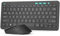 Rii Tastatur Kabellos, 2.4G FunkTastatur für Laptop, PC und Smart TV, Deutsches QWERTZ Layout, Schwart