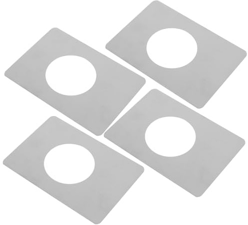 VILLCASE 4pcs Lock Fixing for Door Knob Made of Stainless Steel Prevents Loose Wobbly Locks for Wood Door Hole Cover Plate Installation