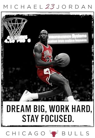 Dekomundo Michael Jordan 23 Plakat Motivation Poster Basketball Sport Idol als Kunstdruck zum Einrahmen, 40x60 cm