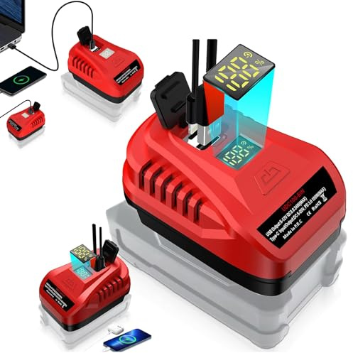 SciFiVisi PD 100W für Einhell 18V USB Akku Ladegeräts PD3.0 Type C Handyladegerät Stromquellen Adapter Telefon Adapter für PXBP-300 PXBP-600 PX-BAT52