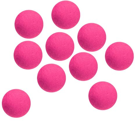 PATIKIL Wool Felt Balls Beads Wool Felting Pom 3.1cm 31mm Rose Red for Home Crafts Handcrafts Project DIY Pack of 10