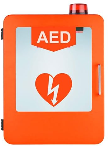 Defibrillatore DAE con luce e allarme, montaggio a parete, doppio interruttore di controllo per pronto soccorso di emergenza in casa, ufficio, ospedale e spazi pubblici