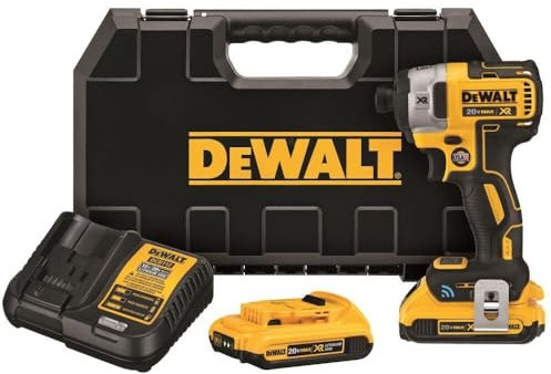 DEWALT DCF888D2 20V Max XR Brushless Tool Connect Impact Driver Kit, with (2) 2Ah XR Brushless Batteries