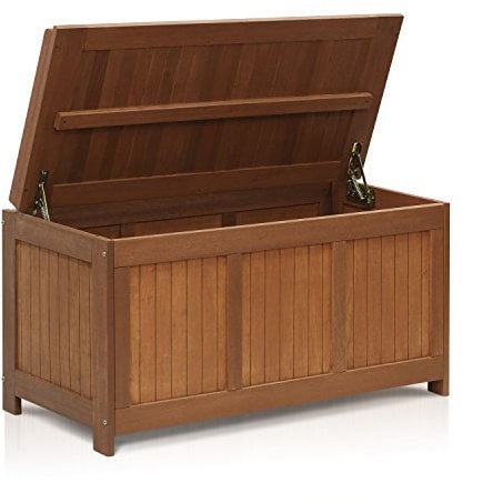 Furinno Tioman Outdoor Hart-Holz Box, Natürlich, 113 (B) × 59.4 (H) × 52.3 (T) cm