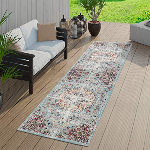 TT Home Moderner Outdoor Teppich Wetterfest für Innen & Außenbereich Boho Style In Multifarben, Größe:200x280 cm