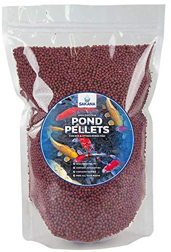 SAKANA High Protein Fish Pellets | Premium Quality Complete Aquatic Food Mixture| Healthy and Natural Daily Feed for Aquarium & Pond Animals | Easily Digestible & A Great Source of Vitamins (5kg)