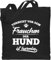Baumwolltasche - Geschenk für Hundebesitzer - Vorsicht vor dem Frauchen der Hund ist harmlos - Unisize - Schwarz - hundefreunde dog lover bag hundefan obacht beutel geschenk+für+hundebesitzer