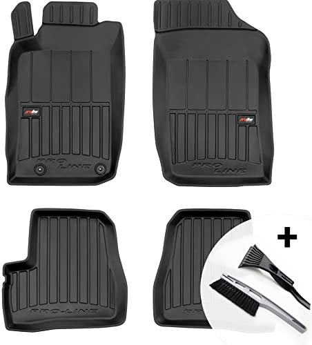 moto-MOLTICO 3D Gummimatten Auto, 4-teiliges Set, Allwetter Gummi Fußmatten, Antirutsch & Wasserfest Autoteppiche - passend für Peugeot 206 1998-2012