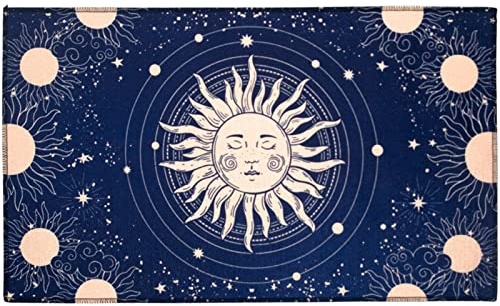 jianpan Rechteck Altartuch - Rechteck Sun & Altar Tuch,Sun & Hexerei Astrologie Leinen Tapisserie Altartuch für Tischdeckendekoration, passend für Tarotkartenliebhaber, Psychologen, Zauberer