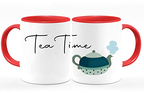 Tasse Tea Time Teetasse mit Spruch Zitat Lustige Tasse Motivtasse GZM-Shop