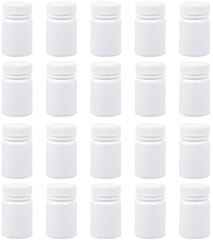 Healeved 30 Piezas Frasco De Medicina Botellas Botella Transparente Bote De Pastillas Rellenable Botella De Medicina En Polvo Botella De Pastillas Relleno Polietileno Tableta Viajar