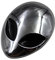 Adesivi auto 3D e decalcomanie moto emblema metallo, alieno, argento