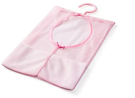 Cabilock Netzstoff-wäscheklammertasche Für Badezimmer Und Küche Mit Bügeldesign Zum Trocknen Von Unterwäsche Und Socken Aufbewahrungsbeutel Für Kleinigkeiten Hängbar Tür in Rosa