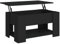 vidaXL Couchtisch Höhenverstellbar Kaffeetisch Beistelltisch Wohnzimmertisch Sofatisch mit Stauraum Schwarz 79x49x41cm Holzwerkstoff