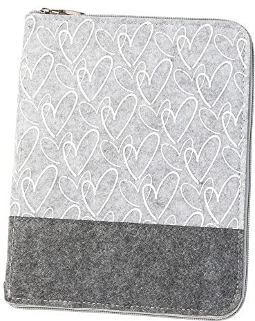 luxdag Mom's Organizer A5 mit Reißverschluss aus Filz (Farbe & Motiv wählbar) - Hülle für Mutterpass, U-Heft, Ultraschallbilder & Impfpass - Geschenk für werdende Mütter