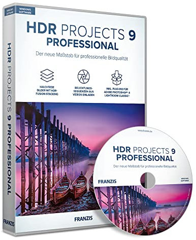 FRANZIS 70812 - HDR projects 9 professional, Professionelle Bildbearbeitung für HDR-Bilder, für Windows