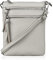befen Echtleder Umhängetasche Damen Klein Handtasche Leder Crossbody Bag mit 4 Fächern, Handytasche zum Unhängen Damen mit verstellbarem Schultergurt, Grau