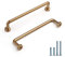 9BUILD 6 Stück Schrankgriffe Champagner Gold Lochabstand 128mm Griffe für Küchenschränke Zinklegierung Möbelgriffe Küchengriffe griffe möbel Küchenschrank Schranktürgriffe EU0025