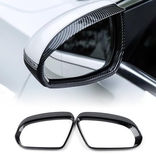 KUNGKIC ABS Auto Rückspiegel Regenschutz Dekorative Abdeckung Aufkleber Äußeres Compatible with Mercedes Benz B C E S-Klasse W247 W205 W213 W222 GLC X253 GLB X247 GLA H247 Zubehör kratzfest-Kohlefaser