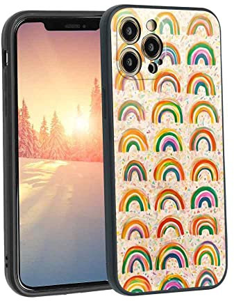 MISTK Compatible with iPhone 12 Pro Phone Case, Rainbow-306 Case Silicone Protective for Teen Girl Boy Case for iPhone 12 Pro