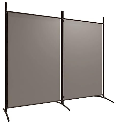 vidaXL Paravent 2-TLG. Raumtrenner Raumteiler Trennwand Umkleide Sichtschutz Spanische Wand Wohnzimmer Schlafzimmer Anthrazit 175x180cm Stoff