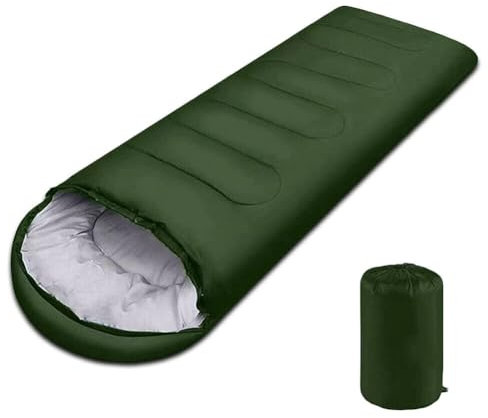 Mooyii Sacco a pelo invernale per campeggio, campeggio, tutte le stagioni 10 °C - 20 °C (210 x 75 cm)