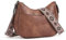 CLUCI Umhängetasche Damen, PU Leder Handtasche Damen Crossbody Bag Damen，Handytasche zum Umhängen，Schultertasche für Frauen mit Einzigartige verstellbarem Farbigem Riemen，braun