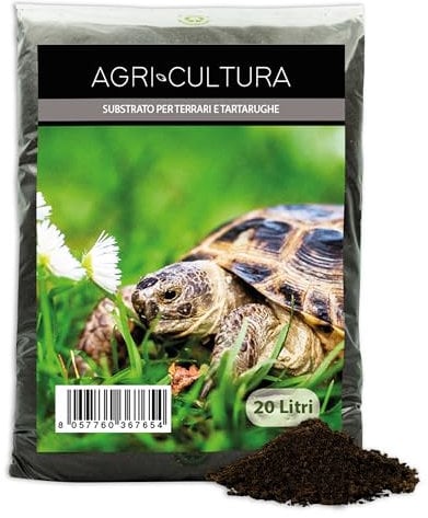 AGRI-CULTURA® | Terra per Tartarughe da Terra 20 L | Substrato specifico per Tartarughe di Terra e terrario.