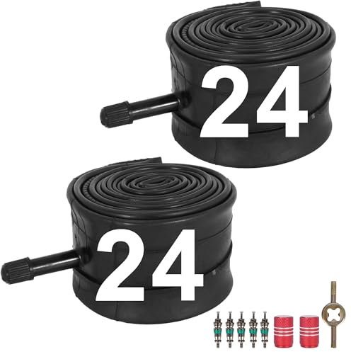 57/62-507 Schwalbe mit 32mm Schrader-Ventil,24x2.125/2.40 Robuster Fahrradschlauch für Cruiser, Straßen- und Mountainbike, 24x2.125/2.20/2.25/2.30/2.35/2.40 Fahrradschlauch, 2 Stück