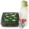 TW Sandwichbox Dinos Grün Brotdose + EcoEasy Trinkflasche 310 ml Grün (inkl. 1x Monster-Magnet)
