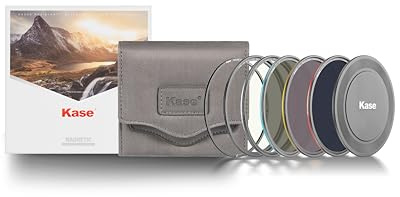 Kase Wolverine Revolution Pro ND-Filter-Set, magnetisch, stoßfest, gehärtetes optisches Glas, mit farbcodierten Ringen, inkl. CPL ND8 ND64 ND1000 Objektivdeckel und Etui
