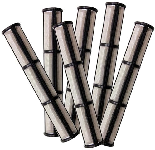 (6 unidades) 244067 244-067 60 filtros de malla larga vertical Easy Out para pulverizador de pintura sin aire Graco Gmax II 5900, 7900, Ultra Max II 695, 795, 1095