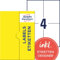 AVERY Zweckform P3483-1000 Universal Etiketten (4.000 Klebeetiketten, 105x148mm auf A4, Papier matt, bedruckbare Versandetiketten, selbstklebende Versandaufkleber, Adressetiketten) 1.000 Blatt, weiß