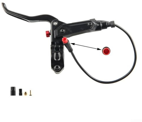 Hydraulischer Hochleistungs-Bremshebel für E-Bikes mit 2-poliger wasserdichter Kabelschnittstelle (links)