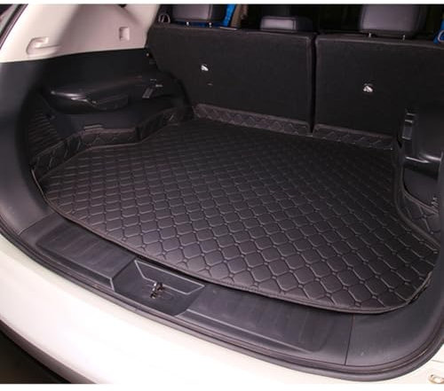 YJPHR Coche Cuero Alfombrillas Maletero para Fiat 500 2008-2013, Impermeable Antideslizante Protector Maletero Bandeja Maletero Accesorios,E