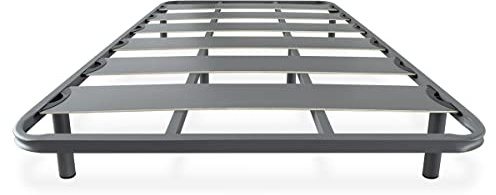 mattfy - Somier de Láminas Anchas Reforzado Anti - Ruido Estructura 40x30 mm con Juego de Patas Roscadas, Gran Estabilidad y Robustez, 135x190