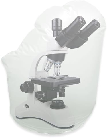 Mikroskop-Staubschutzhülle für Standardmikroskope in Standardgröße, Laborinstrumente, Zubehör, PVC (19.3x10.2x9.7)