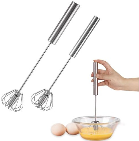 Whizzy Schneebesen – 25,4 cm & 30,5 cm Hand-Schneebesen manuelles Set mit 2 Stück, Premium-Edelstahl-Schneebesen zum Backen, Kochen, Schneebesen, Schlagen, Rühren – perfektes Küchenwerkzeug für jeden