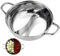 Obelunrp Hot Pot with Divider, 11inch Stainless Steel Shabu Shabu Pot with Dual Handles, Chinese Hotpot for Induction Cooker Gas Stove