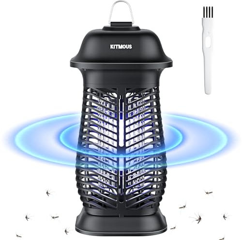 Insektenvernichter Elektrisch, 3000V UV Mückenlampe, IPX4 Wasserdichter Mückenfalle, 365NM Violette Welle Insektenfalle Elektrisch für Garten Camping Innen und Aussen, für Mücken Motten Fliege