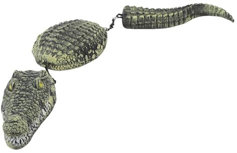 Fino Float Piscina di Alligatori, 3 Segmenti Simulato Scultura di Coccodrillo Galleggiante, Esca a Coccodrillo Galleggiante, per Stagni da Giardino Decorazione della Piscina