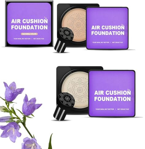 Serentia Elixir Cream Flawless Radiant Skin Instantly, Serentia BB Cream, Air Cushion Cc Mushroom Head Foundation, Waterproof Oil Control Moisturizing Concealer (Natural+Ivory)