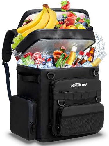 Stillithou Cooler Backpack 50 Cans for Men & Women - Insulated LeakProof Soft Cooler Bag, Large Capacity & Portable Cool Bag Rucksack for Picnic Hiking Camping, Black